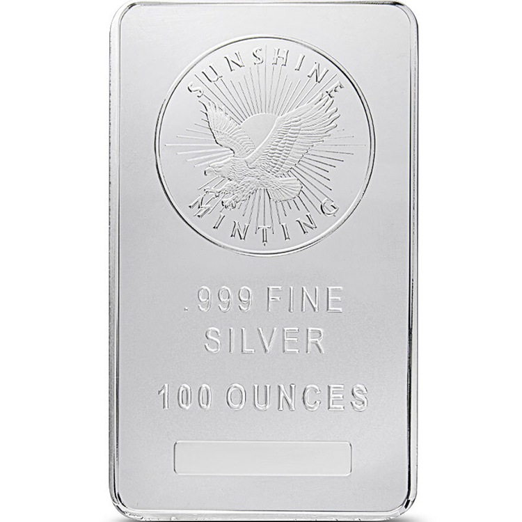 Sunshine 100 oz Silver Bar
